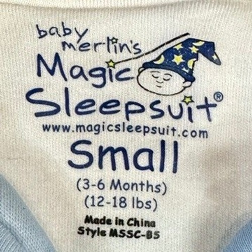 Sleepsuit Baby Merlin's Magic Small 3-6 Months Blue Cotton Mssc-Bs Transition — image 3 of 4
